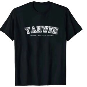 Yahweh size L Black Graphic T-Shirt